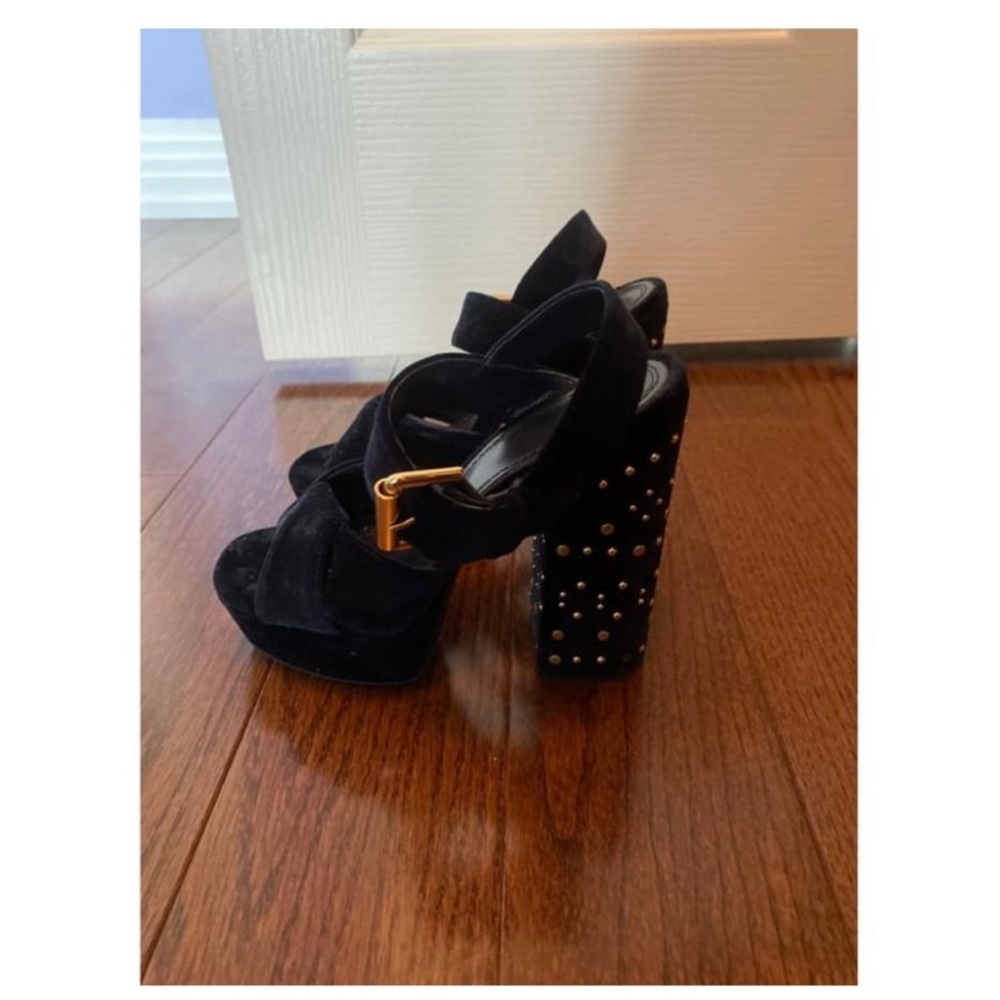 Maje heels, in blue suede, size 36